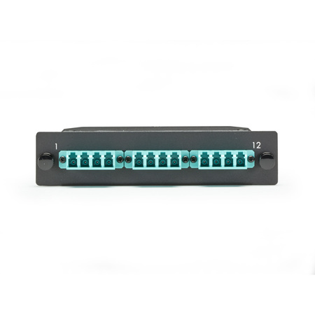 BLACK BOX Mtp Om3 Fiber Optic Lgx Cassette - (1) Mtp 12 To (12) Lc Type A FOCA20M3-1MP12-12LC